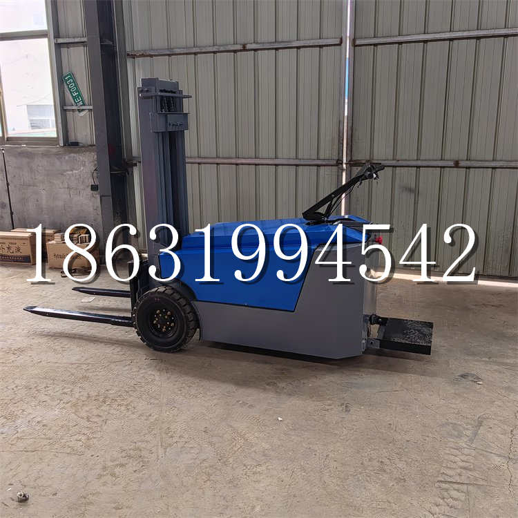 海城市全电动叉车插腿式堆高车液压装卸车1.5吨升高小型站驾式铲车